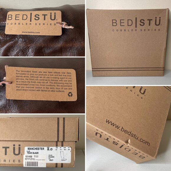 BED STU Manchester Distressed Leather Riding Boots BEDSTU Size 8 - Picture 16 of 16